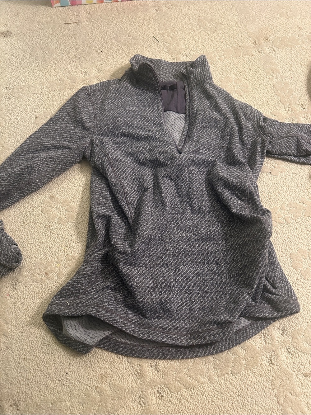 lululemon athletica Women’s Heathered Charcoal Quarter-Zip Pullover